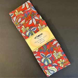 NWT Set of 4 Red Floral Print Napkins